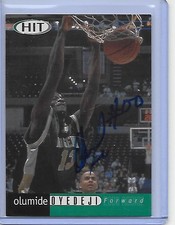 OLUMIDE OYEDEJI Basketball Card IP auto NBA rookie DJK Supersonics 2000 Sage Hit. rookie card picture