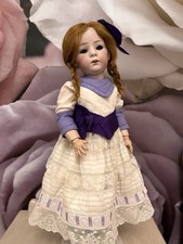 Dress and bonnet for an antique doll