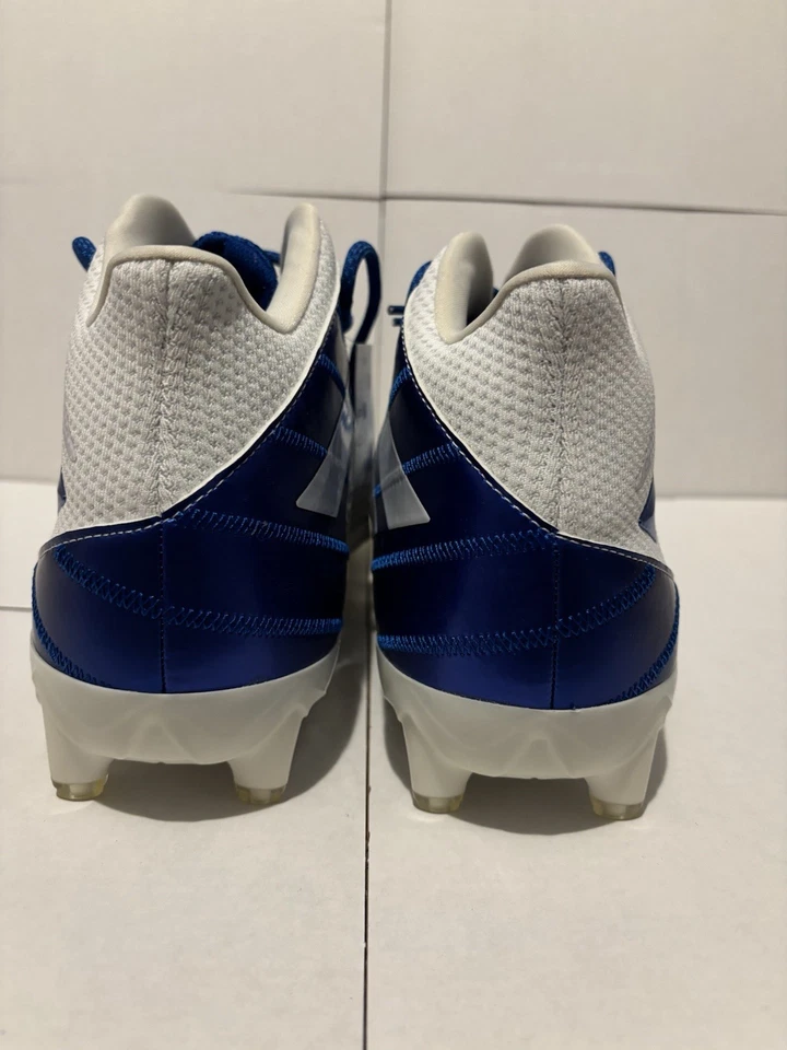 NWT Adidas Freak Carbon Mid Football Cleats Blue & White Men’s Sz 15 F97435 - Image 3 of 4