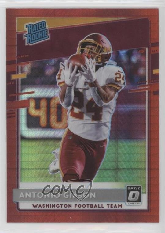 2020 Panini Donruss Optic Rated Rookies Red Hyper Prizm Antonio Gibson Rookie RC