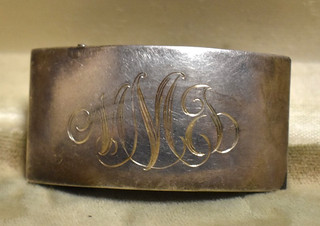 Vintage Antonio Pinedas Taxco Mexico .970 Silver Belt Buckle w/ Monogram
