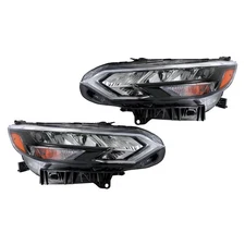 For Nissan Sentra SR 2024-2025 LED Headlight Left+Right Side Black Housing Clear