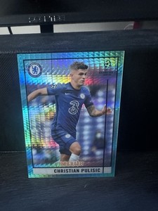 2020-21 Topps Merlin Chrome Aqua Hyper Prism Refractor Christian Pulisic #21