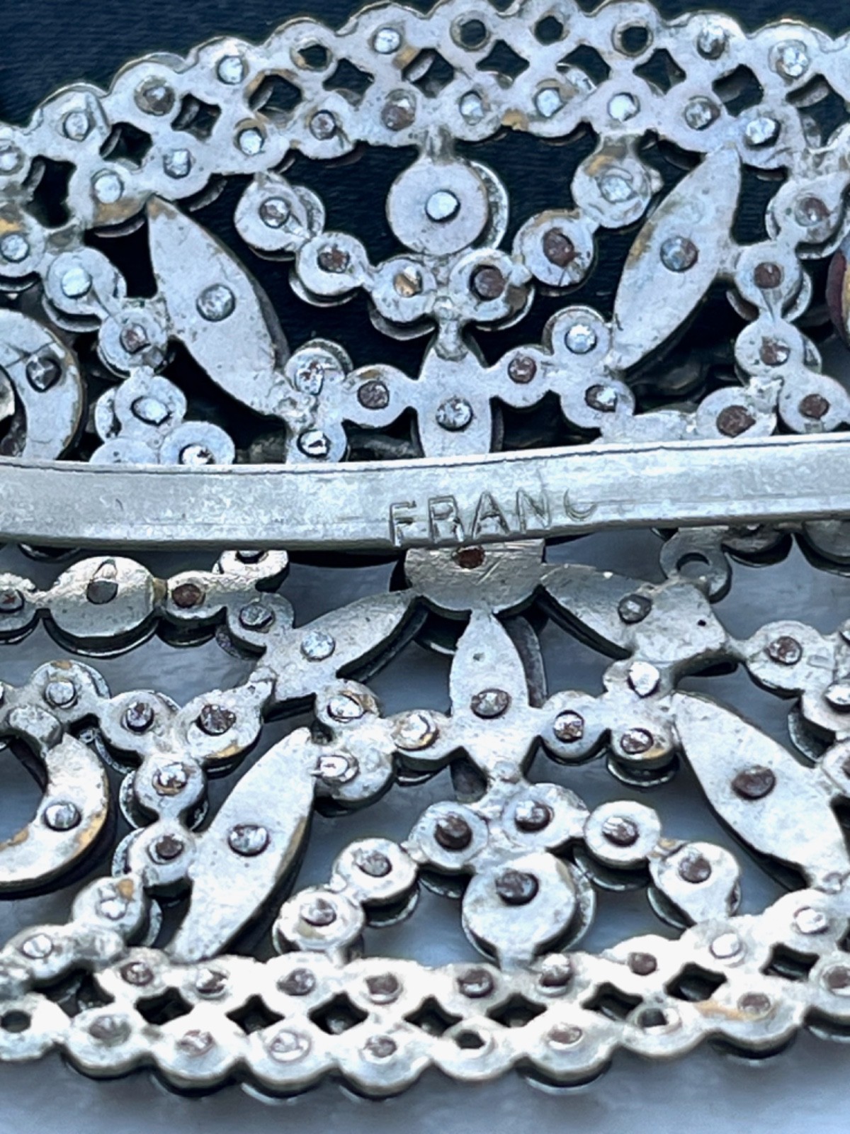 Victorian Antique French Cut Steel Shoe Buckles Faceted Steel Rivet Work READ