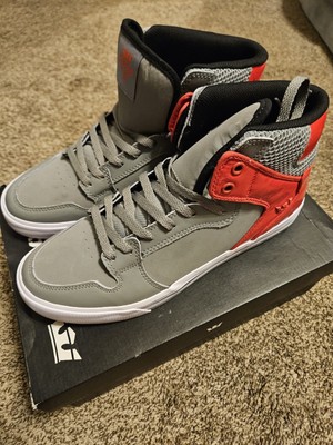 SUPRA Vaider Colorblock Grey Red White High Top Lace Up10 Skateboarding Sneakers Men main image 4