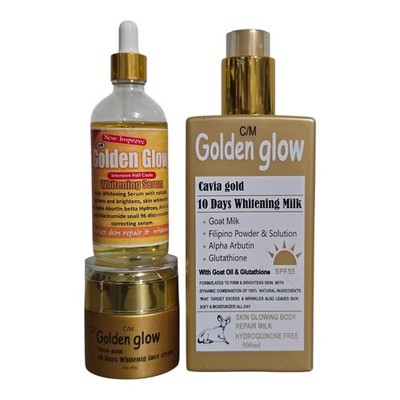 gold glutathione whitening cream night price Golden Glow Caviar Gold Brightening Glowing Repair Lotion, Face Cream,  Serum