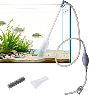 Verstellbarer Aquarium-Kiesreiniger & Wasserwechselset   3-in-1 Vakuumlösung