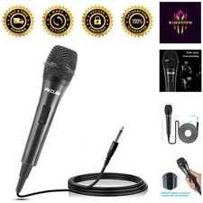Plug Play Dynamic Microphone for Karaoke - Lightweight Comfortable Design