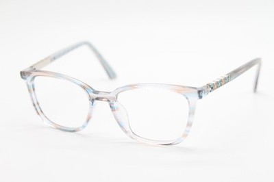 NEW NIKI NICOLE MILLER AMELIA C02 CLEAR BLUE PINK AUTHENTIC EYEGLASSES 47-16