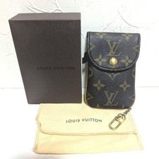 Good Auth LOUIS VUITTON M66546 Monogram Etui Telephonne MM Cell Phone Case LV