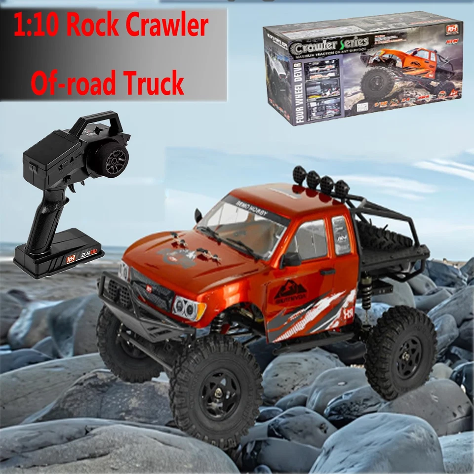 Remo 1:10 Rock Crawler RC Truck 4WD Off-Road RC Car w/ Two-Speed Gearbox For Kid - Image 4 of 4