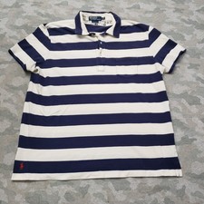 Vintage Polo Ralph Lauren Polo Shirt Mens XL Blue Pockets Short Sleeve