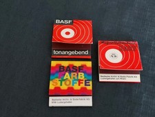 3 Streichholzheftchen, BASF,  Magnetophonband, Tonband, 6700 Ludwigshafen 