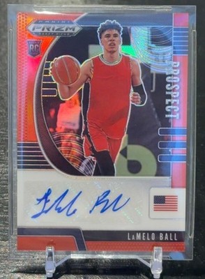 2020 Panini Prizm Draft Picks Autographs Red Prizm LaMelo Ball Auto #PA-LB /199