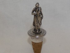 WMF Alter Zierkorken Flaschenstopfen Frau mit Trinkbecher Versilbert