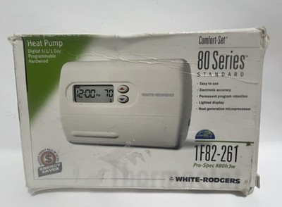 White-Rodgers 1F82-261 Digital 5/1/1 Programmable Thermostat - White