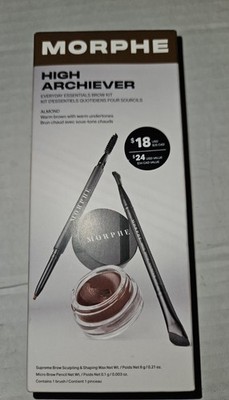 NIB MORPHE High Archiever ALMOND Sculpting Wax & Micro Brow Pencil Kit 