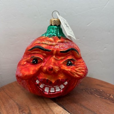 Christopher Radko Pumpkin Eater Halloween Jack-O-Lantern Ornament w/ Tag