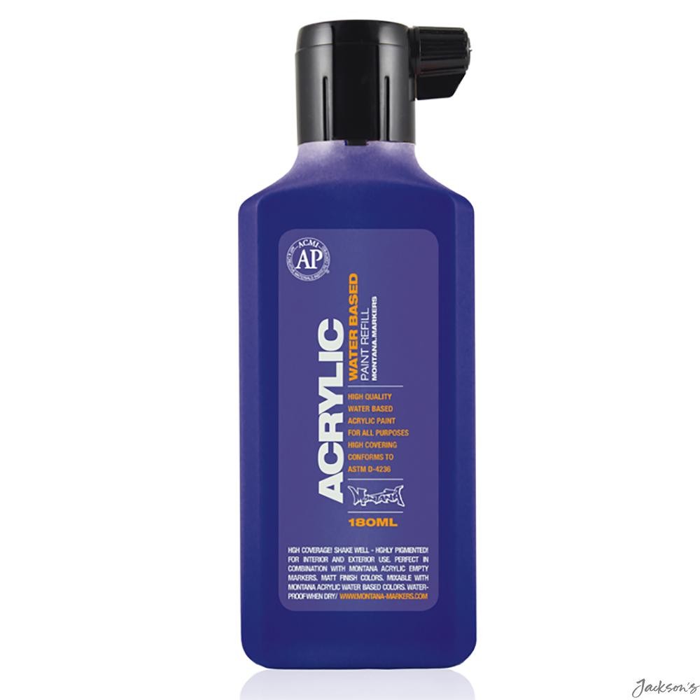 Montana Acrylic Marker Refill Water Based Paint 180ml Shock Blue Dark