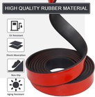 Adhesive Rubber Strips 1" Wide x 1/8" Thick x 10' Long, Black