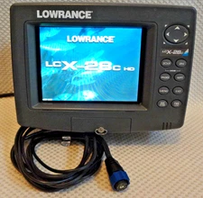 LOWRANCE LCX-28C HD GPS CHARTPLOTTER FISHFINDER RADAR MFD w/ POWER & MOUNT