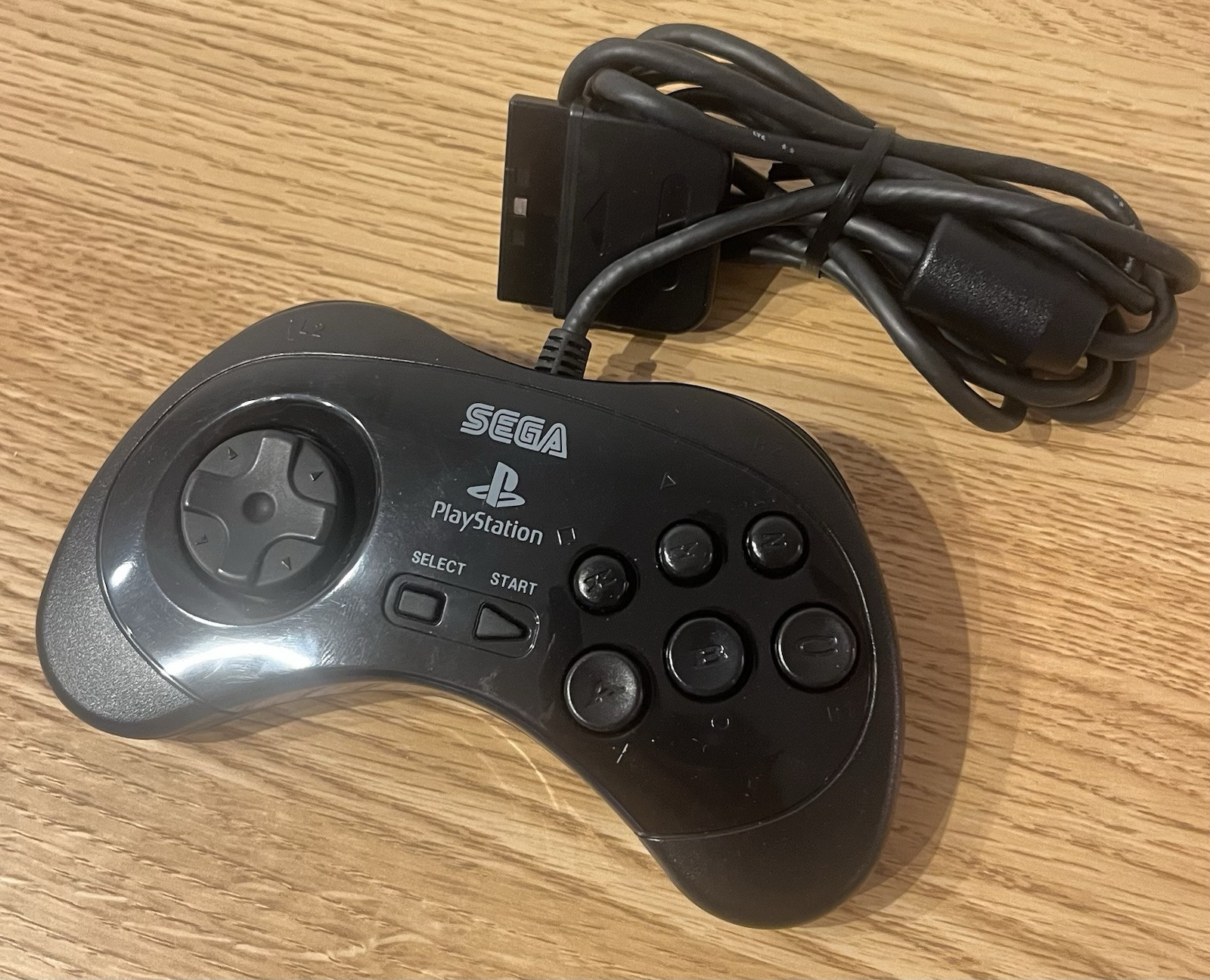 PS2 Sega Classic Control Pad Controller Black for Playstation2