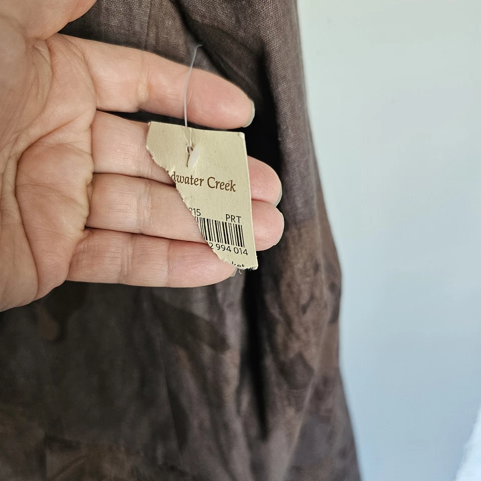 Chaqueta Blazer Coldwater Creek Mujer Talla 14 Floral Mezcla Lino Carrera Nuevo con Etiquetas  Foto 3 de 4