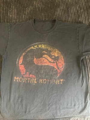 Mortal Kombat Vintage Shirt dragon logo Large L sub zero scorpion raiden Lu kang