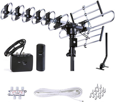 Five Star Outdoor HD TV Antenna Strongest up to 200 Miles Long Range with Motori
