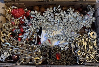 Vintage to Now Jewelry Lot,    ALL WEARABLE   Untested. No Broken. Box E3