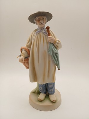 Andrea by Sadek Figurines Man with Umbrella and a Duck M-601 Marked & Label