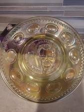 Vintage Wheaton Carnival Glass Plate "Rev. Billy Graham" Great American
