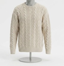 Polo Ralph Lauren Men's Ivory Cable-Knit Pullover Sweater Size XL
