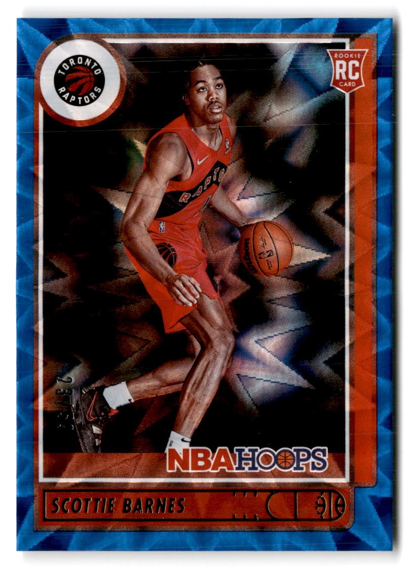 2021-22 Hoops #227 Scottie Barnes Blue Explosion #/59