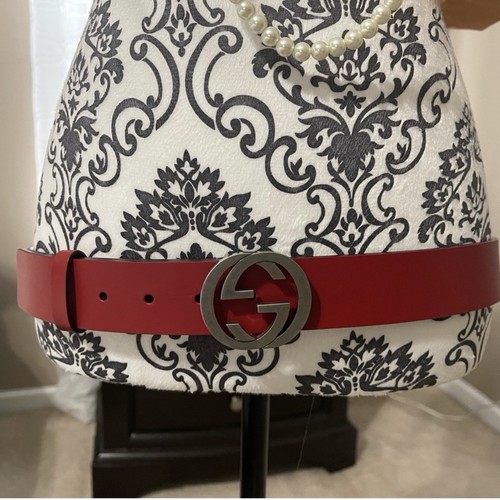 Gucci Authentic Red Leather Belt Size 95 EUC