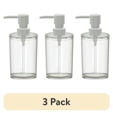 Plastic Soap Dispenser Pump Refillable Bottle for Liquid Hand Wash Lot of 3