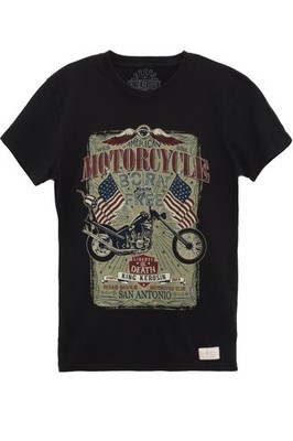 King Kerosin Herren Men Shirt T-Shirt Born To Be Free 2216020033400 Black/Schwar