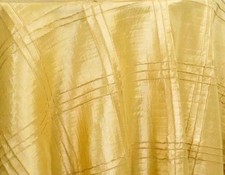 5 Pcs 84" X84" Gold Taffeta Fabric Triple Pintuck Tablecloth Table Cover Overlay