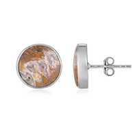 Cavill Drusen Achat Silberohrringe Damen 12,8Ct Bali Barong 925 Sterling Silber