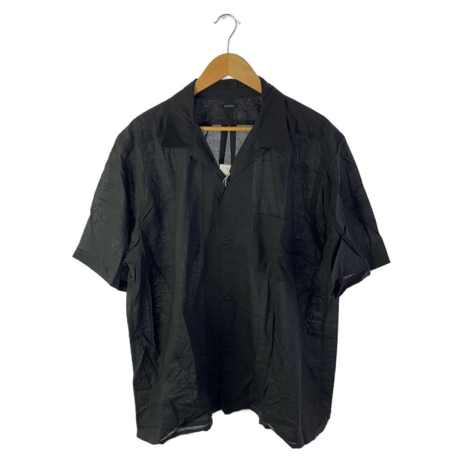 COMOLI short-sleeve shirt Size: 4 Black Men Cotton z01-02017 COMOLI short-sleeve shirt Size: 4 Black Men Cotton z01-02017