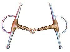 High Quality Full Cheek Snaffle Bit for Horse Bridle ~ 5" Copper Corkscrew Mouth