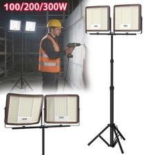2er 100W-300W LED Fluter Flutlicht Baustrahler Drehbar Scheinwerfer mit Stativ
