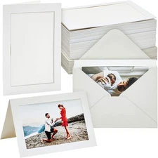 BEST PAPER GREETINGS 48 Pack Photo Frame Cards with Envelopes, Notecards for ...