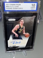 T.J. Leaf Rookie Card 2017-18 Panini Prizm Autographs ISA 10