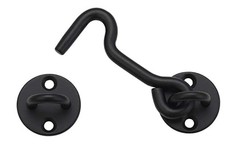 4 PCS Privacy Hook Eye Gate Latch Easy Lock Hardware For Barn Door Black