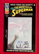 Adventures of Superman #500 Comic Signed Jon Bogdanove Mike Carlin Roger Stern