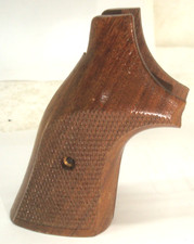 Vintage Smith Wesson Sw J Frame S.b. Herretts Checkered Walnut Oem Grips Mint