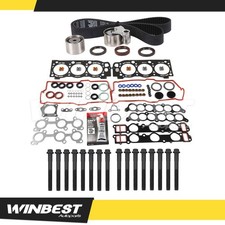 Head Gasket Set Head Bolt Timing Belt Kit Water Pump For 95-04 Toyota 3.4l 5vzfe
