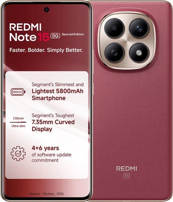 REDMI Note 15 SE 5G (Crimson 128 GB 8 GB RAM) Snapdragon 6 Gen 3 Global Version.