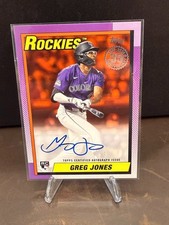 2025 Series 1 1990 Topps Baseball Orange /25 Greg Jones #90A-GJ Auto 10no